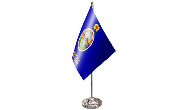 Kansas Satin Table Flag